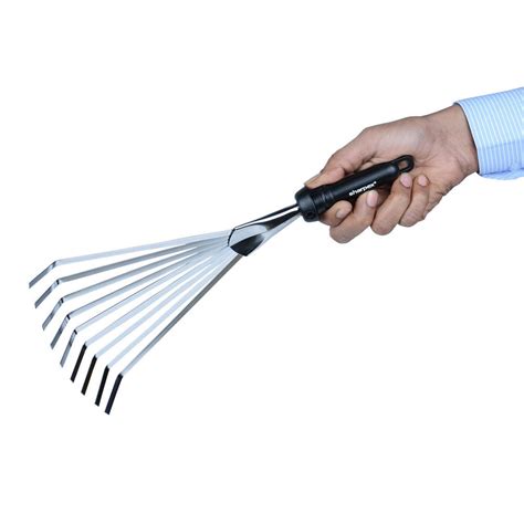 Sharpex Stainless Steel Teeth Broom / Rake Tool with Ergonomic Soft PVC ...