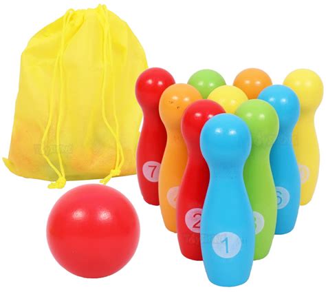 Buy Toyshine Wooden Bowling Toy, Suitable for Indoor and Outdoor Sports ...