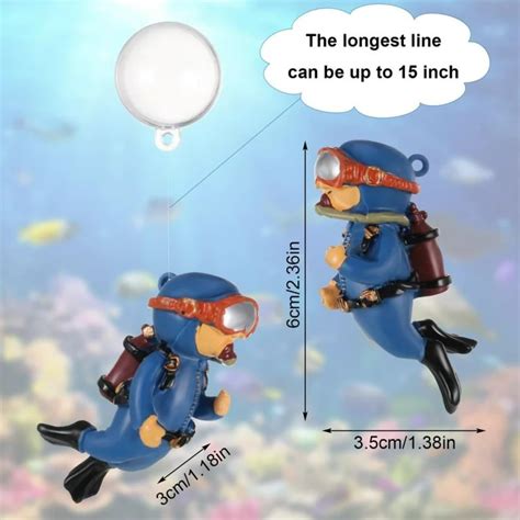 Mini Floating Diver Ornament – Cute Aquarium Decoration Made with Eco ...