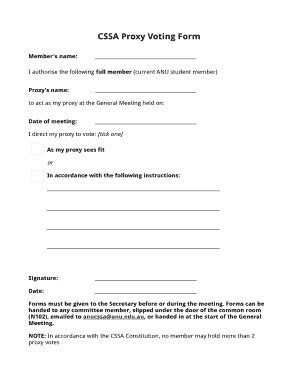 Voting Proxy Form 的图像结果