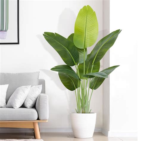 Buy Keeplush Lifelike Bird of Paradise Artificial Plant 4ft Faux Banana ...