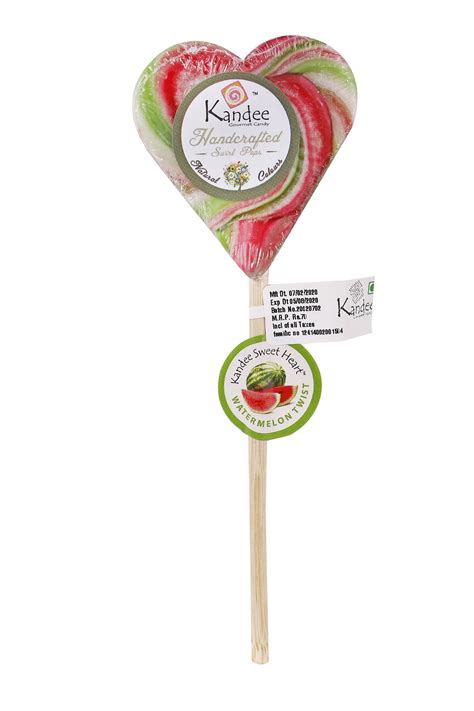 Kandee Sweet Heart - Watermelon - Pack of 6 Pops – kandee factory online