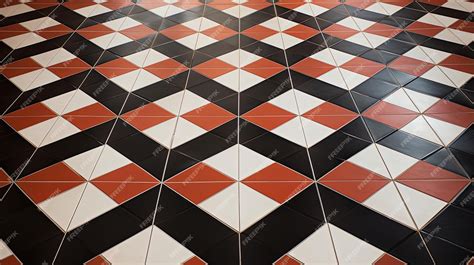 Premium Photo | Diamond shaped tiles in a symmetrical layout