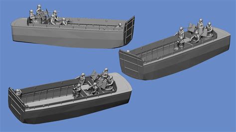 Crew for the landing craft D-Day LCVP Higgins Boat - Germania figures