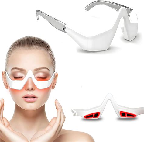 Under Eyes Red Light Therapy Eyelift Massager Glasses,Microcurrent Eye face led red light Beauty ...
