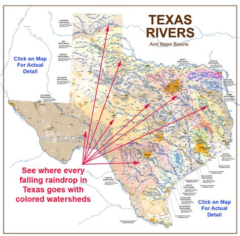Texas Rivers Map Rivers of Texas