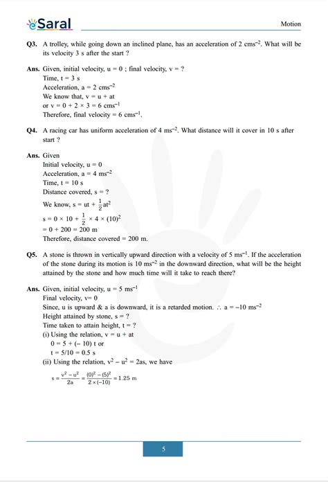 NCERT Solutions for Class 9 Science chapter 8 - Motion - eSaral