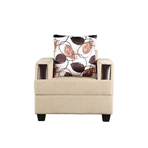 HomeTown Elanza Royale Fab 1 Seater Sofa Beige : Amazon.in: Home & Kitchen