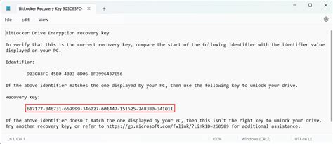 Image result for BitLocker Recovery Key Txt File