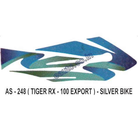 Graphics Sticker Set for Yamaha RX 100 | Tiger Export Model | Silver V