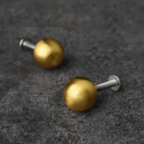 Aurelia Brushed Brass Drawer Knob and Pull – Spruce and Pop