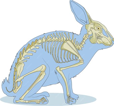 Premium Vector | Rabbit skeleton vector illustration