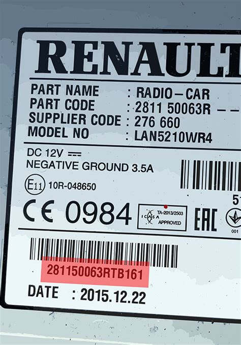 Renault Symbol Radio Code 的图像结果