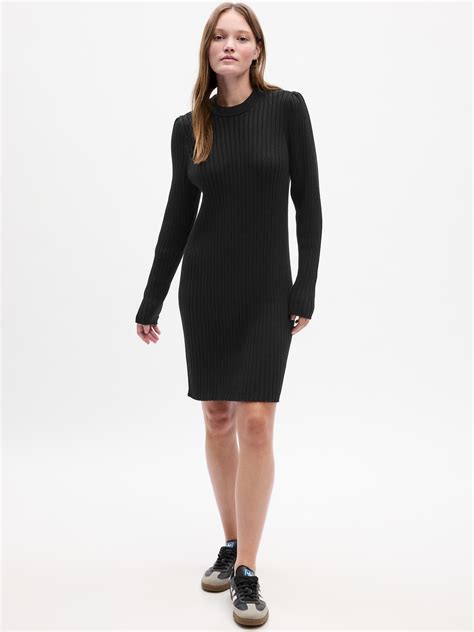 Ribbed Puff Sleeve Sweater Mini Dress | Gap Factory