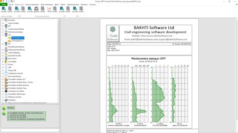 Logiciel de sol | Essai au pénétromètre statique