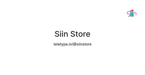 Siin Store — Teletype