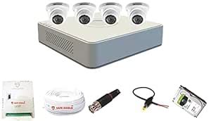 HIKVISION 8 Channel DVR & 4 Dome CCTV LED Camera with Speedlink Cable ...