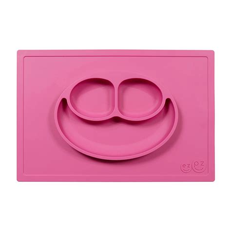 Buy ezpz Happy Mat - 100% Silicone Suction Plate with Built-in Placemat ...