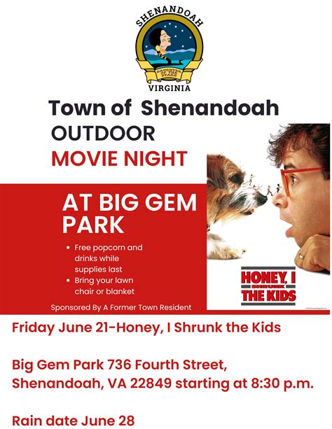 Shenandoah Movie Night - Honey, I Shrunk the Kids | Luray-Page Chamber ...
