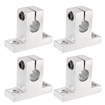 HiPicco 4pcs SK10 Aluminum Linear Rod Rail Shaft Support 10mm Linear ...