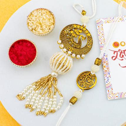 Lumba Rakhi Set for Bhaiya Bhabhi | Buy Lumba Rakhi Online