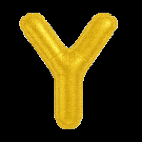 KIWI PARTY "Y" Golden Foil Balloon | 16 Inch Alphabet Décor