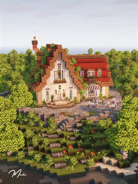 Minecraft house fairy seaside house cottagecore and chill cit resource ...