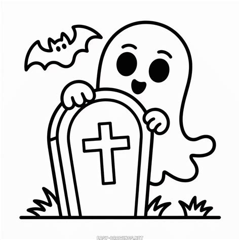 Cute Spooky Halloween Easy Drawing | Easy Drawings