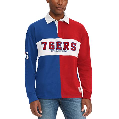 Tommy Jeans /Red Philadelphia 76ers Ronnie Rugby Long Sleeve T-Shirt ...