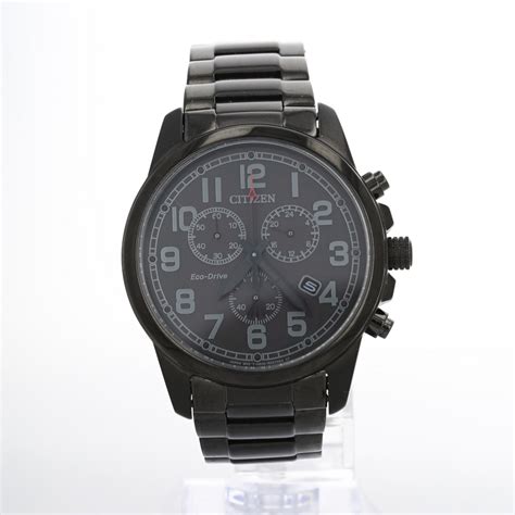 Citizen Military 39mm Black Dial Eco-Drive Stainless Steel Men's Wristwatch