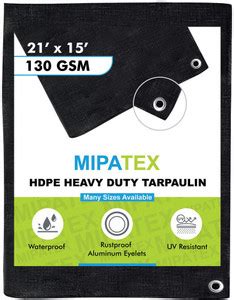 Mipatex Tarpaulin Sheet Waterproof Tirpal Heavy Duty 21ft x 15ft, Tent ...