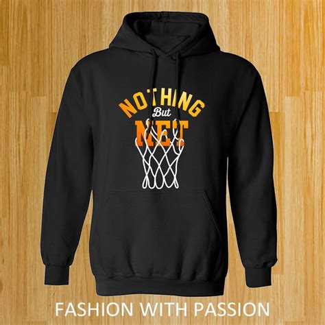 Nothing But Net Basketball Black Hoodie | The Hoops Factory