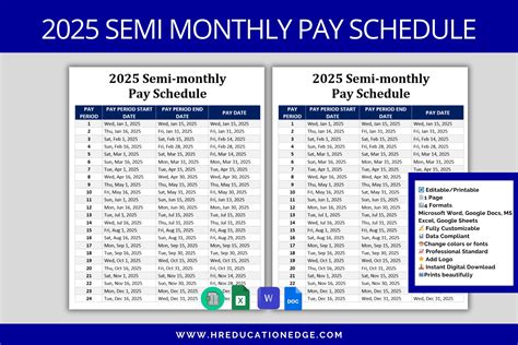 Semi Monthly Pay 2025 Pay Schedule Semimonthly 2025 Schedule 2025 ...
