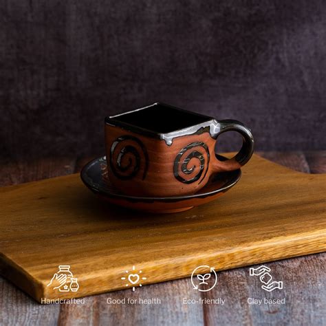 Buy Terracotta Tea Cup set for Home & Kitchen Online – Sowpeace