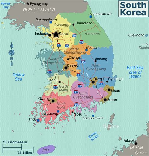 South Korea Maps | Printable Maps of South Korea for Download