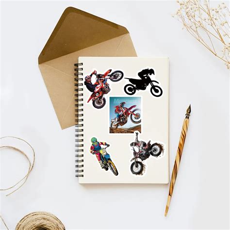 Motocross Dirt-Bike Stickers, 50PCs, Aesthetic Vinyl Waterproof Decals ...
