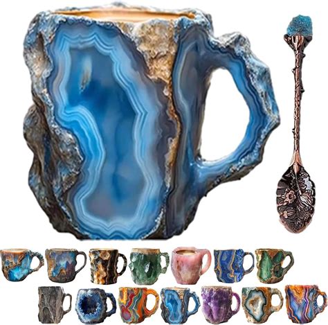 HOPASRISEE Sherum Luxegem Mug, Magical Crystal Mugs, Natural Mineral ...