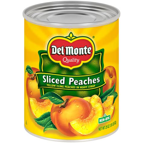 Buy DEL MONTE Yellow Cling Sliced Peaches in Heavy , Canned Fruit, 29 ...