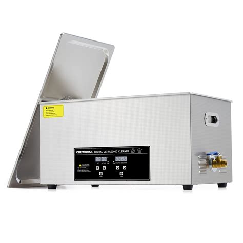 CREWORKS 22L Digital Ultrasonic Cleaning Machine with Heater and Timer, 480W Stainless Steel ...