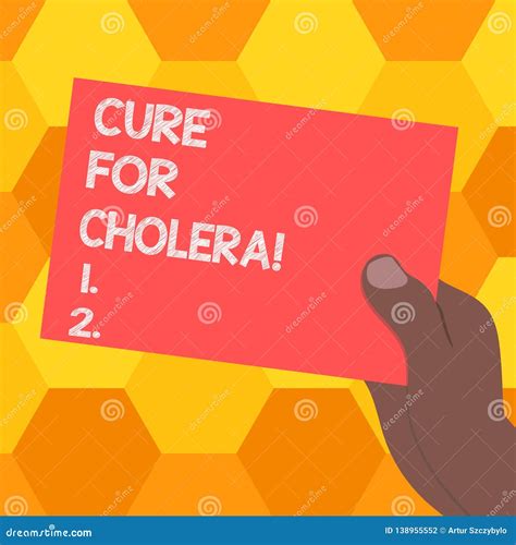 Handwriting Text Cure for Cholera. Concept Meaning Restoration of Lost Fluids and Salts through ...