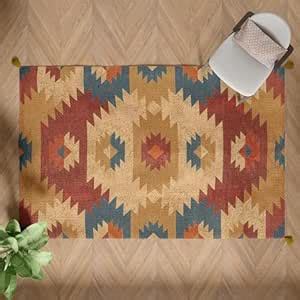 Handmade Printed Dhurrie | Carpet Rug Runner Floor Mat for Living Room ...