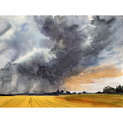 Rain Painting Watercolor