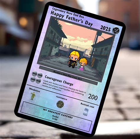 Personalized Father's Day Pokemon Card | Best Dad Ever | Gossby