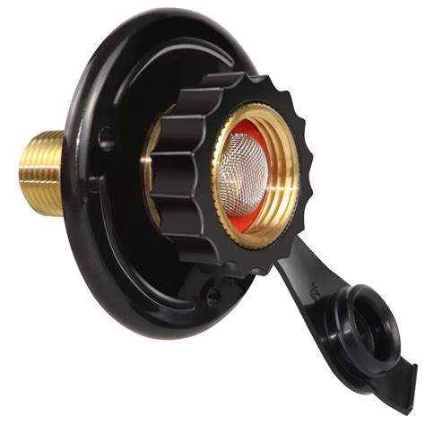 EXCELFU RV Water Inlet Replacement City Water Fill Inlet Flange Brass ...