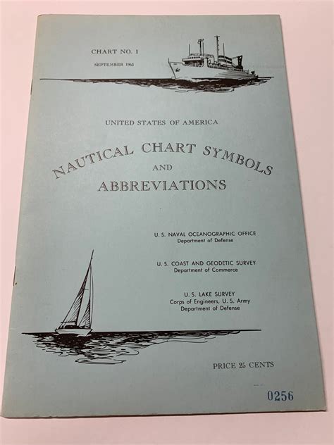 Vintage USA Nautical Chart Symbols and Abbreviations Chart No. 1 September 1963 - Etsy