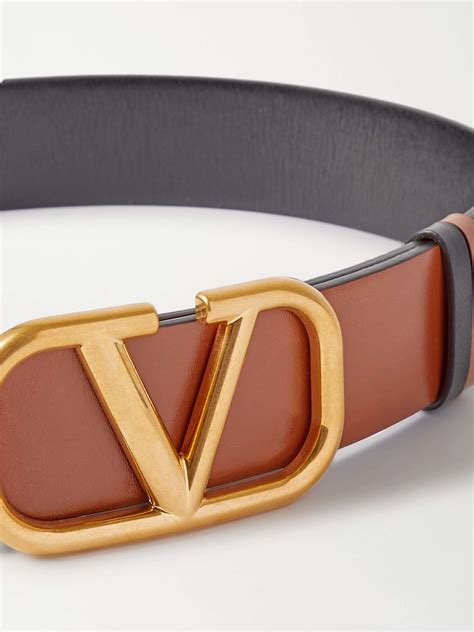VALENTINO GARAVANI Valentino Garavani VLOGO reversible leather belt ...