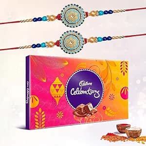 Gifticon Rakhi Gift set for Brother with 2 Rakhis Celebrations Roli ...