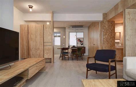 日式风格一室一厅户型家庭装修效果图大全 - 58装修效果图