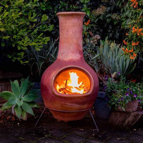 Clay Chiminea Fire Pit