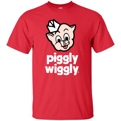 Piggly Wiggly, Porky, Pig, Supermarket, Grocery T-Shirt - Red - T-Shirts